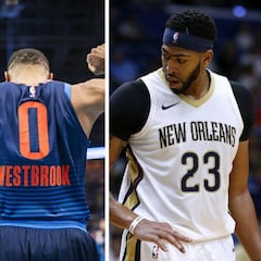 Los líderes de la NBA: Harden, Westbrook, Davis, Oladipo...
