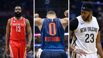 Los l¨ªderes de la NBA: Harden, Westbrook, Davis, Oladipo...