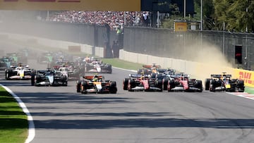 Los pilotos de Fórmula 1 durante la salida del GP de Mexico 2025 de F1.