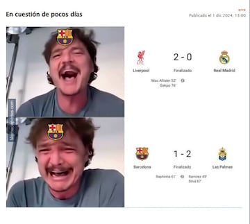 Los memes de la jornada se ceban con la derrota del Barcelona