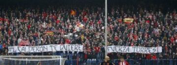 Fernando Torres ovacionado por el Vicente Calderón