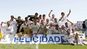 El Castilla celebró el 27 de mayo de 2012 el último ascenso a Segunda tras golear al Cádiz.