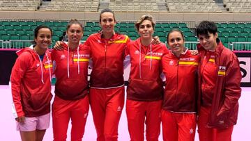 El equipo español que se medirá a Japón en la Fed Cup.