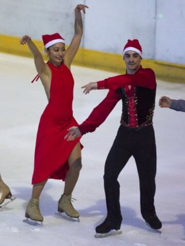 Javier Fernandez y Miki Ando.