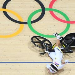 El sueño de Martha Bayona en keirin termina por una caída