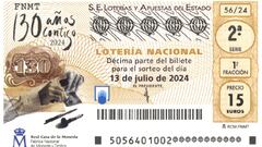 Comprobar resultados de Lotería Nacional: Sorteo Extraordinario de Julio hoy, sábado 13