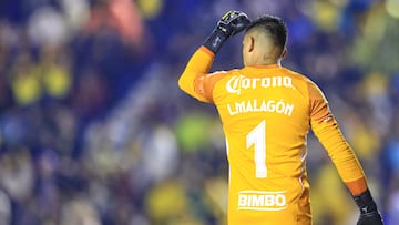 Luis Malagon of America during the 4th round match between America and Queretaro as part of the Liga BBVA MX, Torneo Apertura 2025 at Ciudad de Los Deportes Stadium, on August 09, 2025 in Mexico City, Mexico.