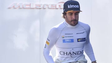 Fernando Alonso en Barcelona.