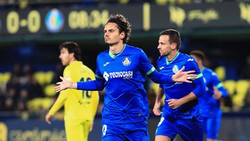 Enes Ünal celebra un gol con el Getafe.