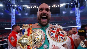 Tyson Fury después de su victoria ante Dillian Whyte