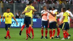 Colombia celebra su pase a Rusia 2018.