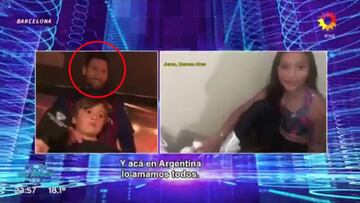 Fíjense en la cara de Messi: el mensaje de niños argentinos a su hijo