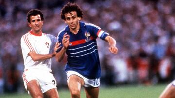 Platini in action in Euro 1984