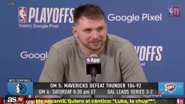 Luka Dončić en rueda de prensa