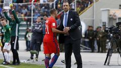 Marcelo D&iacute;az y Juan Antonio Pizzi en Bolivia. 
 