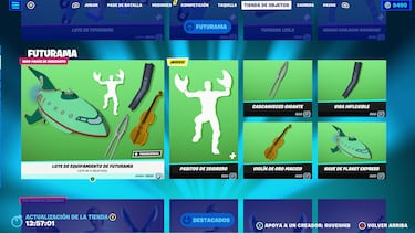 Futurama llega a Fortnite con nuevas skins de Bender, Fry y Leela