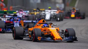 Fernando Alonso durante el GP de Italia.