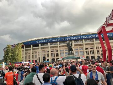 Croacia vs. Inglaterra: El color en las calles previo al partido