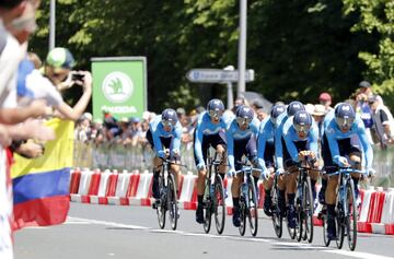 El equipo español Movistar Team.