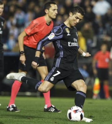 Cristiano Ronaldo anotó el 1-1 tras una falta de Roncaglia a Benzema.