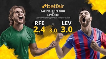 Racing Club de Ferrol vs. Levante UD: horario, TV, estadísticas, clasificación y pronósticos