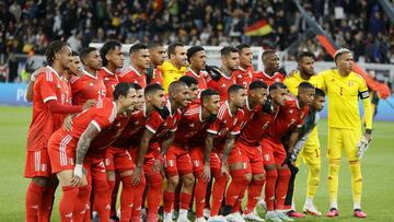 Mainz (Germany), 25/03/2023.- Team Peru poses for a photo prior the international friendly soccer match between Germany and Peru in Mainz, Germany, 25 March 2023. (Futbol, Amistoso, Alemania) EFE/EPA/RONALD WITTEK
