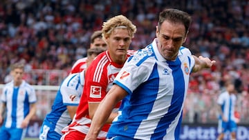 Kike García en el partido ante el Unión Berlín