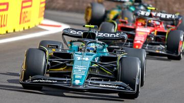 Fernando Alonso (Aston Martin AMR23) y Carlos Sainz (Ferrari SF-23). Bakú, Azerbaiyán. F1 2023.