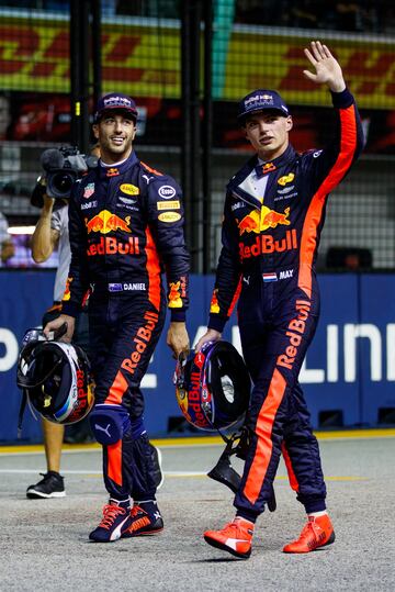 Max Verstappen y Daniel Ricciardo.