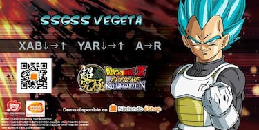 Desbloquea a SSGSS Vegeta en la demo de DBZ Extreme Butoden