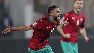 Sofiane Boufal celebra el gol de la victoria de Marruecos.