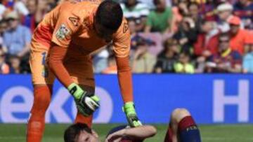 EVOLUCIONA BIEN. Messi sigue los plazos establecidos y esta semana ya dejará las muletas.