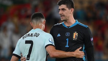 Cristiano Ronaldo a Courtois: "Tuviste suerte, ¿eh?"