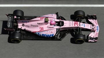 Formula One - F1 - Spanish Grand Prix - Barcelona-Catalunya racetrack, Montmelo Spain - 12/05/17 - Force India's Esteban Ocon in action during the second free practice. REUTERS/Albert Gea