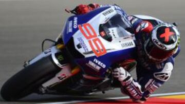 Jorge Lorenzo durante los entrenamientos.