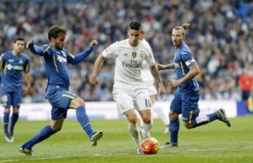 Pedro León, James Rodríguez y Alexis.