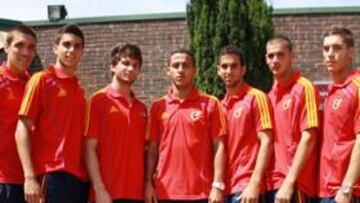 <b>COLUMNA VERTEBRAL. </b>Los siete culés de la Sub-19 impregnan al equipo de ese estilo de toque y toque.