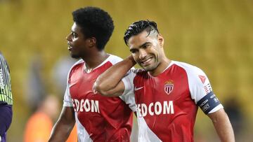 Falcao García durante un partido con Mónaco por Ligue 1.