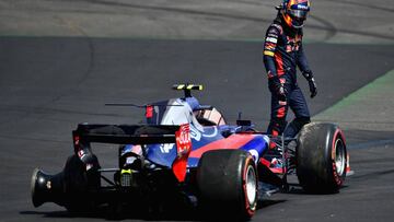 Sainz estalla: "Decidle a Kvyat que ha hecho un buen trabajo"