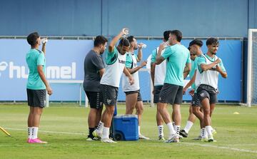 Entrenamiento del Málaga.