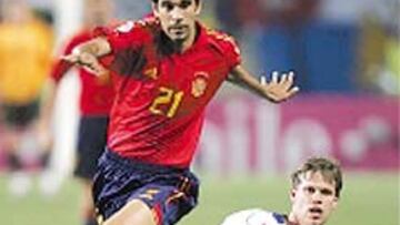 Valerón reivindicó en el partido de ayer un puesto de titular en la selección.