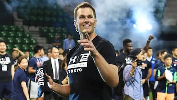 TOKYO, JAPAN - JUNE 21:  New England Patriots NFL quarterback Tom Brady during the Under Armour 2017 Tom Brady Asia Tour at Ariake Colosseum on June 21, 2017 in Tokyo, Japan.  (Photo by Jun Sato/WireImage)