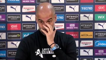 La reivindicativa camiseta con la que Guardiola ha dado la rueda de prensa