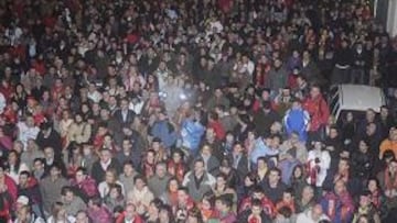 La afición de León ha querido estar con el equipo después de ganar una Copa Asobal