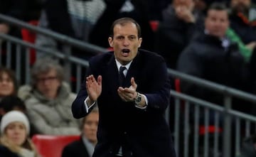 Allegri during Juve's Champions League win over Spurs on Wednesday.
