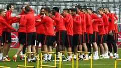 Entrenamiento del Atl&eacute;tico en el Allianz.