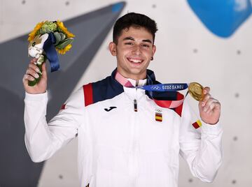 Alberto Ginés consiguió otro oro para España. El primero en escalada en la historia de los Juegos Olímpicos.