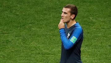 Soccer Football - World Cup - Final - France v Croatia - Luzhniki Stadium, Moscow, Russia - July 15, 2018  France&#039;s Antoine Griezmann looks on during the match   REUTERS/Christian Hartmann