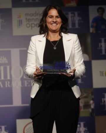 Conchita Martínez fue condecorada con el Premio Ciudad de la Raqueta en la categoría de tenis en la edición de 2014.