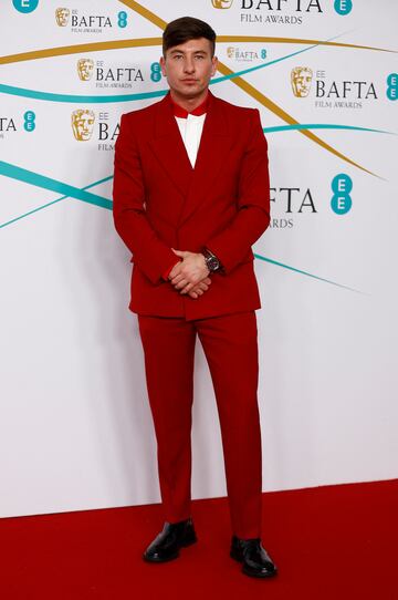 Barry Keoghan posa a su llegada a los Premios de Cine de la Academia Británica de Cine y Televisión (BAFTA) de 2023 en el Royal Festival Hall de Londres, Gran Bretaña. 